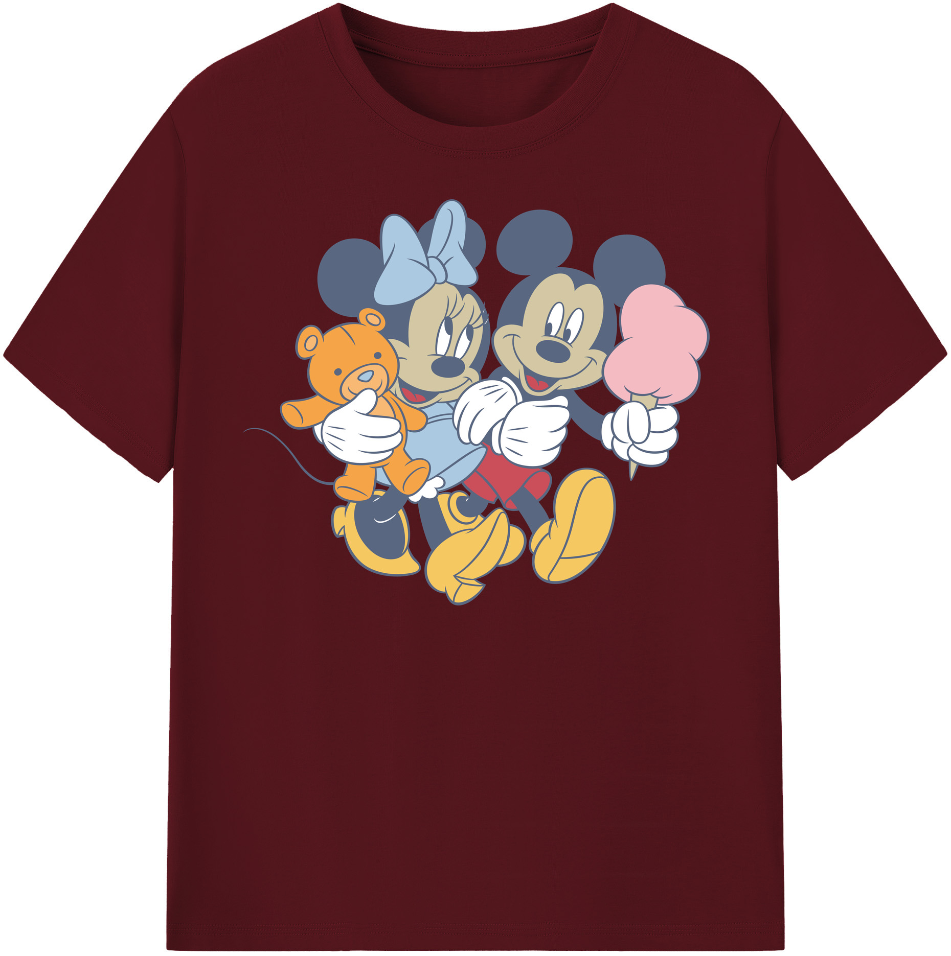 （画像用） ミッキーマウス Mickey Mouse 綿100％半袖Tシャツ（フロントプリント）